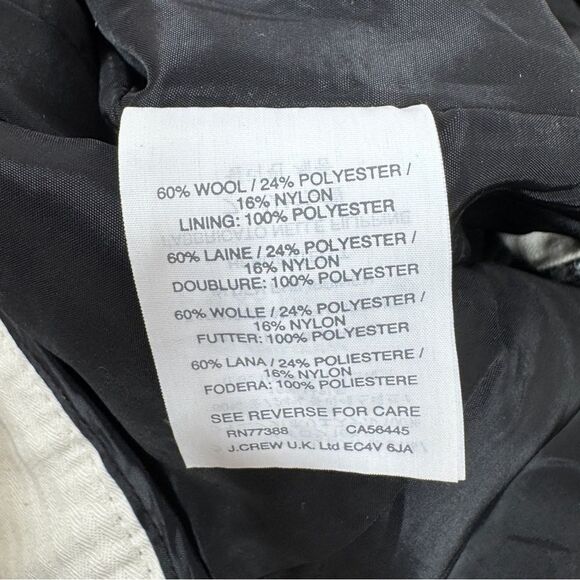 J.Crew Martie Herringbone Tweed Wool Sequin Crop Pants Trousers Black 10 - Picture 10 of 15